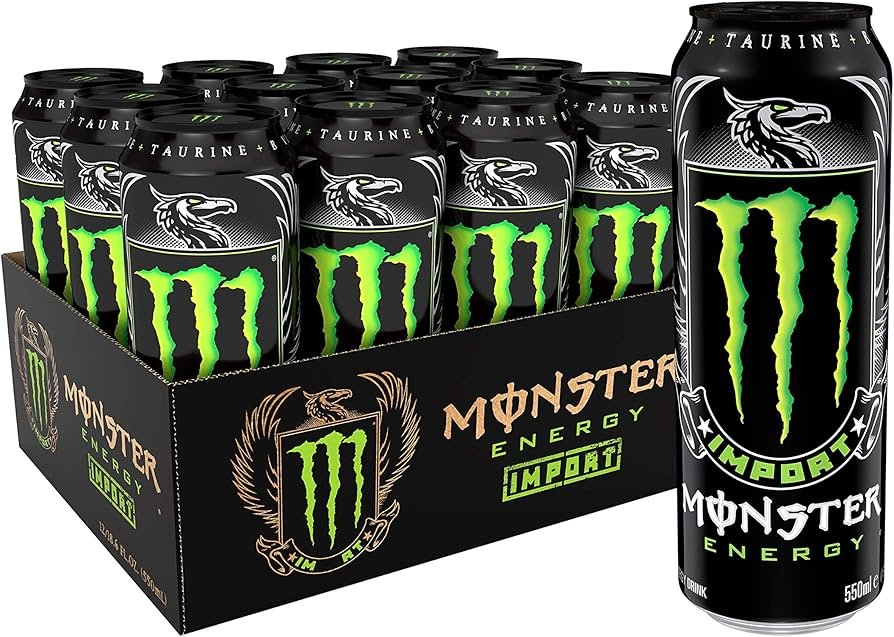 Monster Energy Import, Energy Drink, 18.6 Ounce (Pack ...